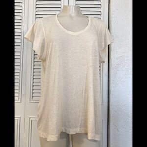𝅺DRIES VAN NOTEN Cotton ivory T-shirt Large
